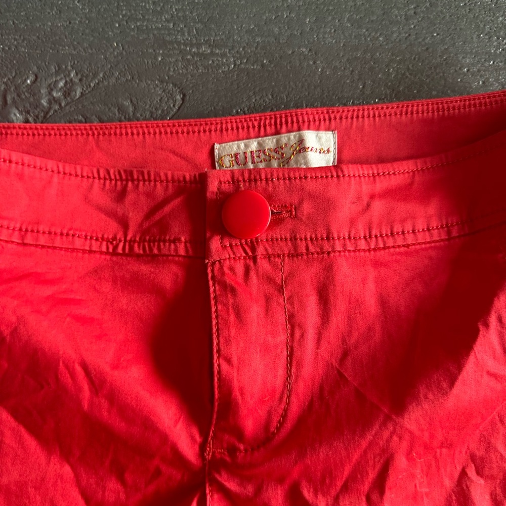 Guess red shorts never worn size 27